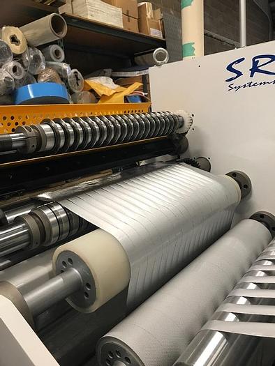 Used 19.5" (495MM) NEW SRC SYSTEMS MODEL 750 TURRET NARROW WEB SLITTER REWINDER