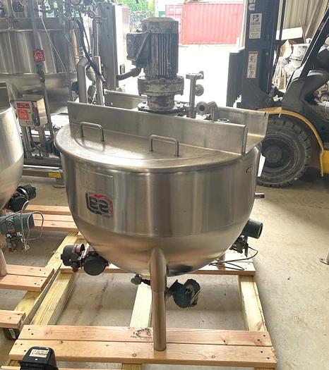 Used 60 GALLON LEE SINGLE MOTION SCRAPE AGITATED KETTLE - S/S - JACKETED
