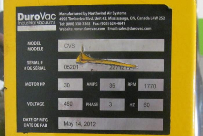 Used AVC/GARDNER DENVER INDUSTRIAL CENTRAL VACUUM SYSTEM (#9808)