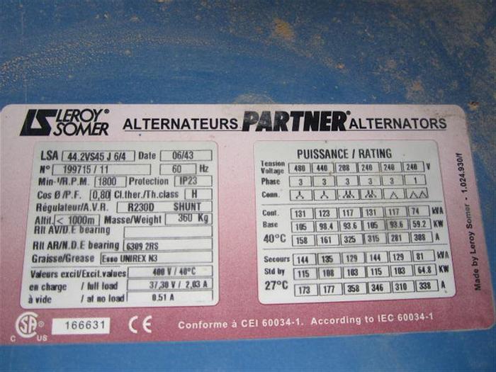 Used 2006 Triton TRITON 105KW GENERATOR - Sold