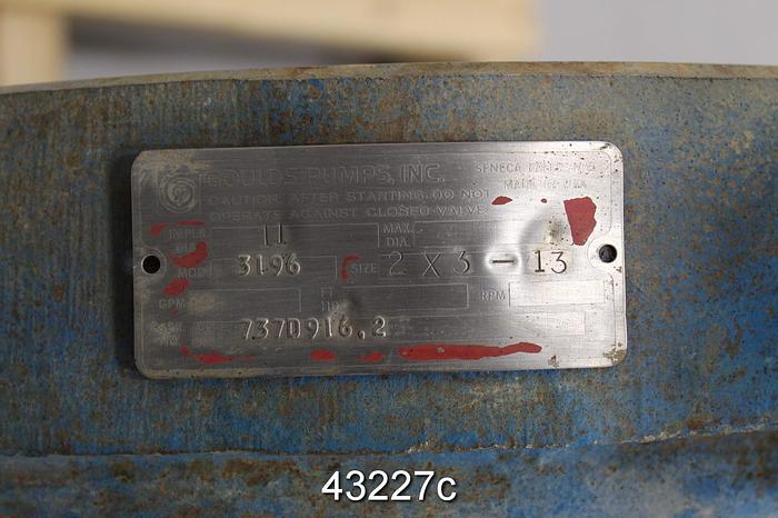 Used Goulds 3196 2x3x13 CF8M Pump Casing #43227