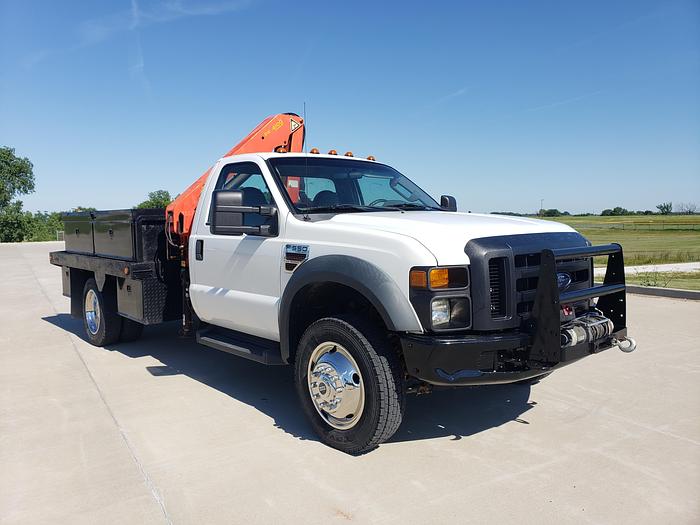Used 2008 Ford F550 4x4 With Palfinger PK4100A Folding Crane, knuckle Boom