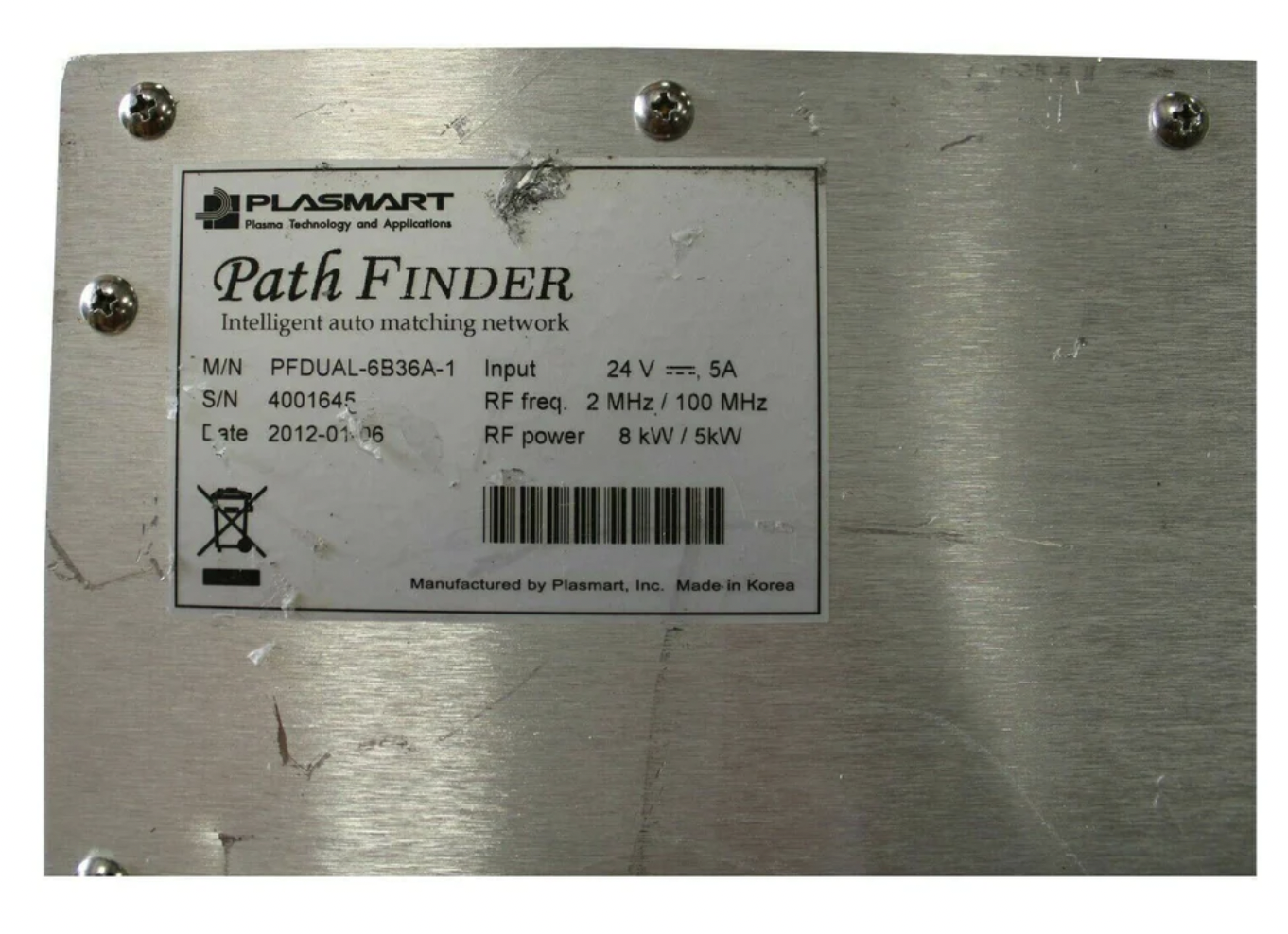Used SEMES PLASMART PATH FINDER PFDUAL-6B36A-1 INTELLIGENT AUTO MATCHING MACHINE