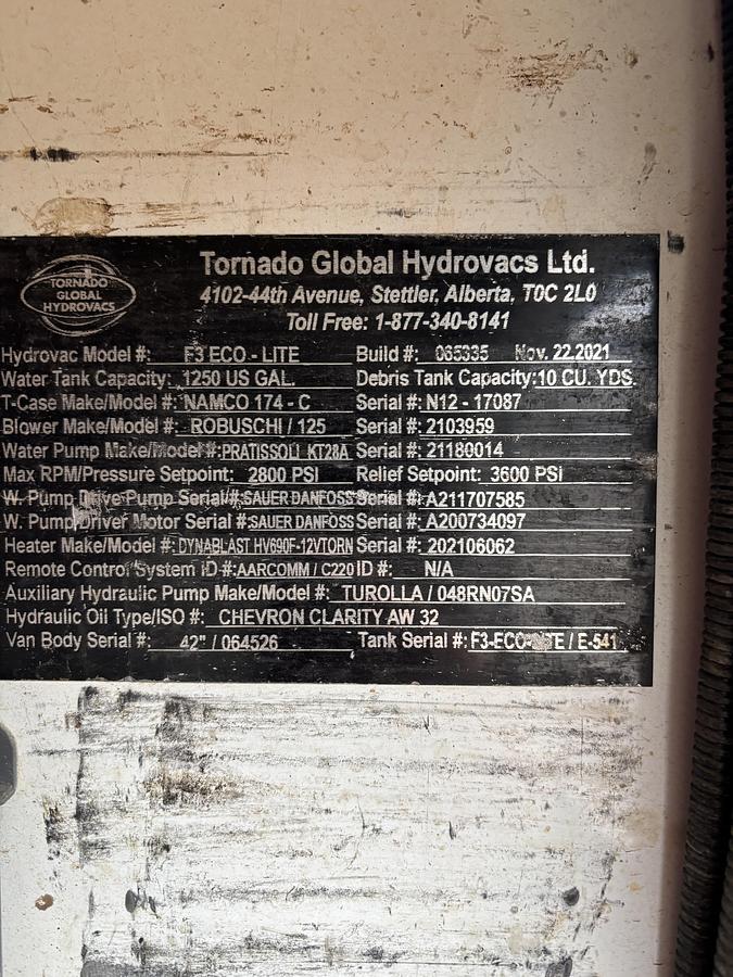 Used Tornado hydrovac