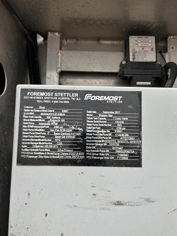 Used 2018 Western Star Rival T7 Hydrovac