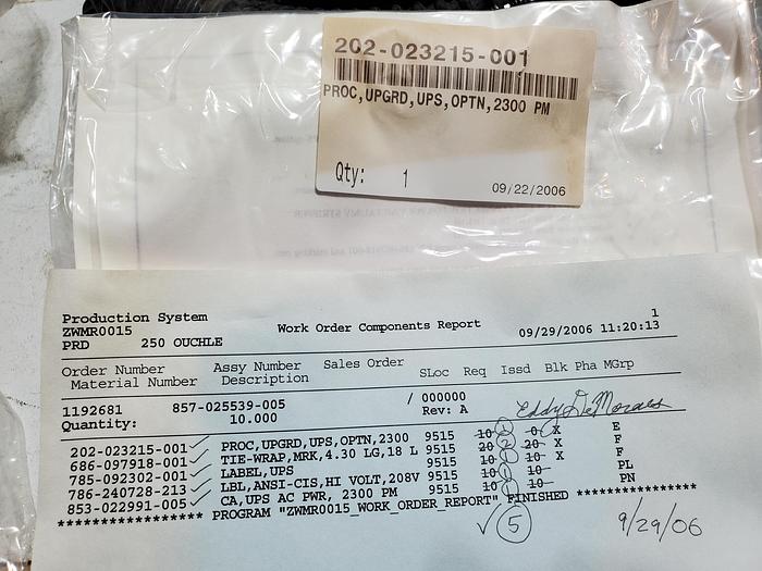 Lam Research Cable 202-023215-001 OPTN 2300 TIE-WRAP GHA-171