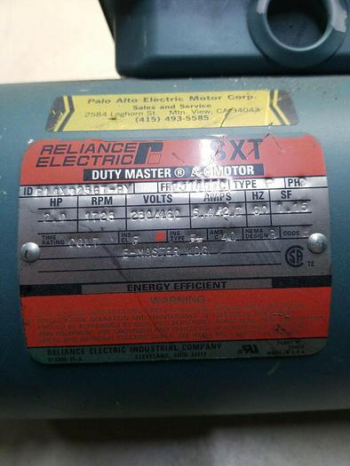 Used Reliance Electric P14X3256T-PY 2hp