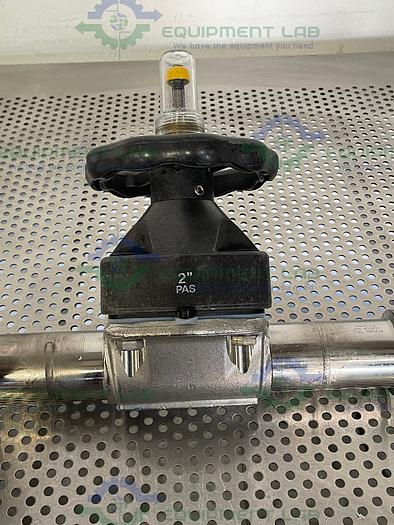 Used ITT Pure-Flo  2-316L-RA20MAX-CWP150 3 Way Diaphragm Valve w/ 2" Sanitary Fitting