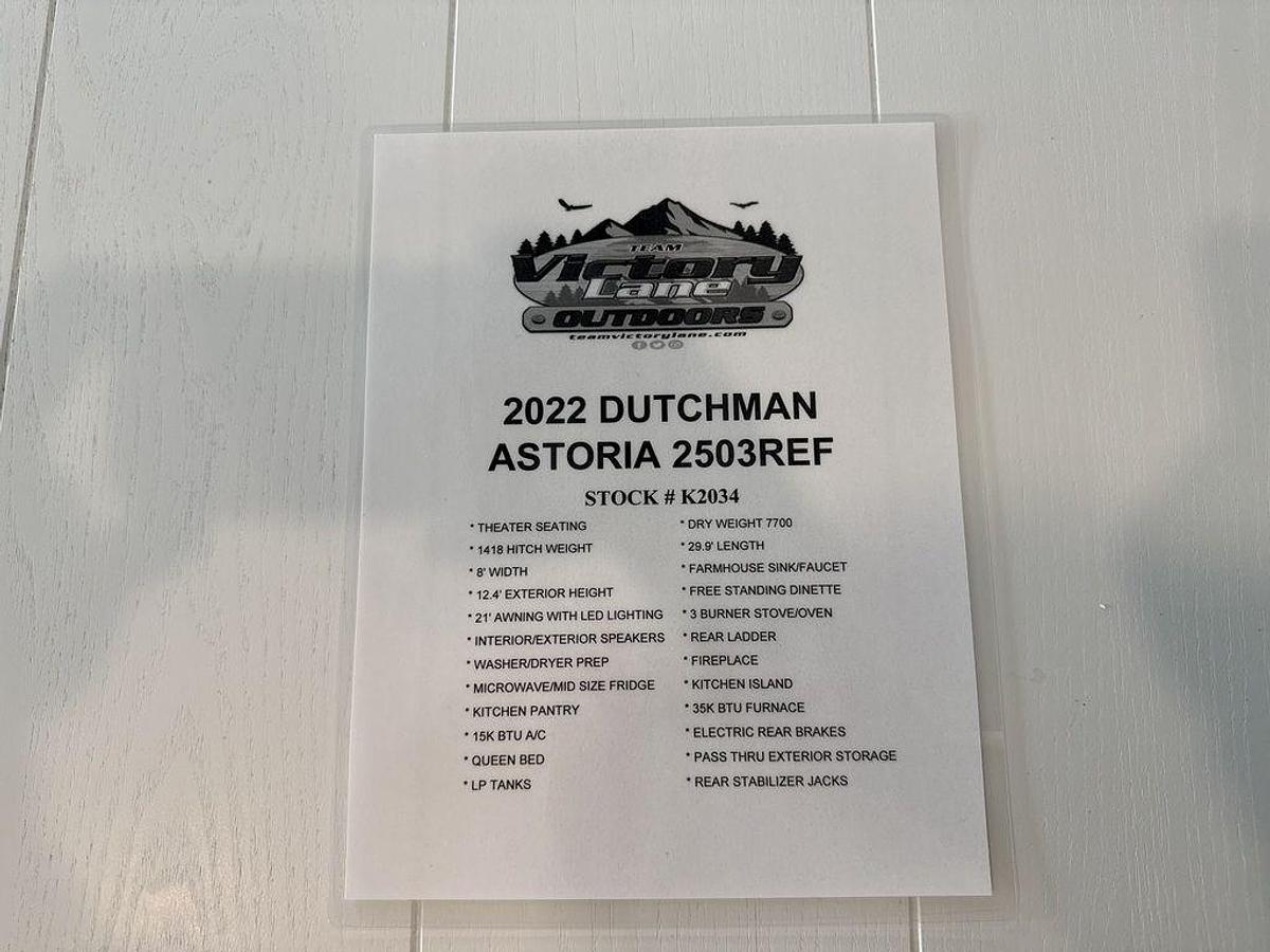 Used 2022 Dutchmen Astoria 1500 2503REF