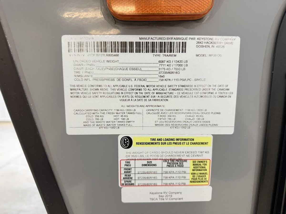 Used 2020 Keystone RV Raptor 351