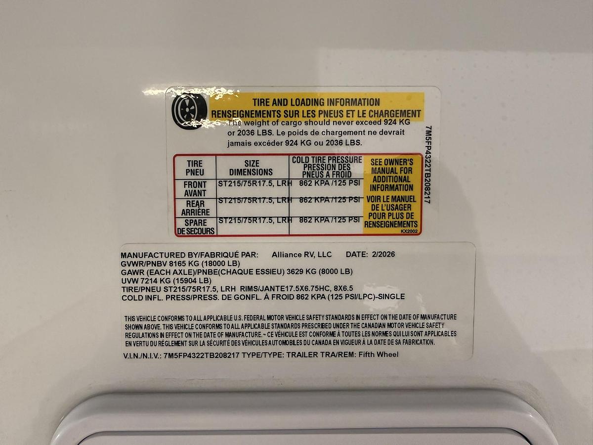 2026 Alliance RV Paradigm Fifth Wheel 395DS