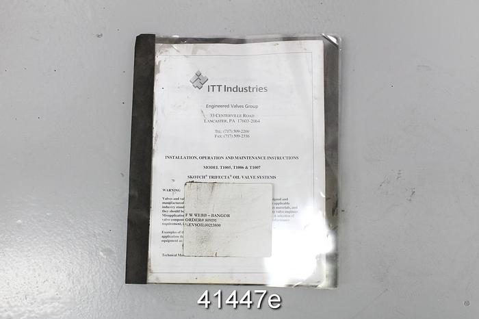 Used Skotch Model T1006OIL Burner Valve System #41447