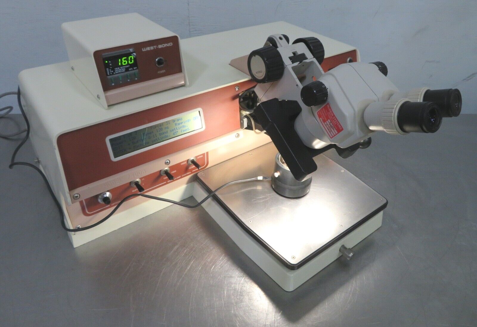 Used West-Bond 7400B Manual 45° Feed Wedge Wire Bonder (refurbished)