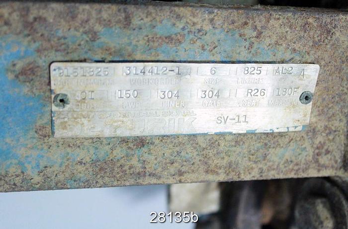 Used Dezurik--6" Air Operated Knif #28135