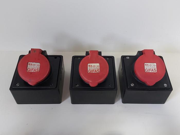 Gebraucht 6 Stück CEE Vollgummi Einbau Steckdose, 32A, 16A, 303259, 301659, Gifas neu und gebraucht