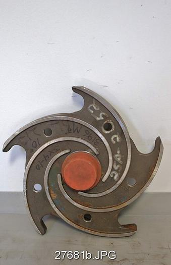 Used Goulds 3196 Goulds 3196 Mt, 3X4X10 Impeller, 5  Vane Impeller, 10" Diameter Impeller, 316 Stainless Steel, Drilled For Dynamic Seal, New. #27681