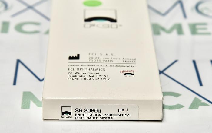 FCI Ophthalmics S6.3060U Enucleation / Evisceration Disposable Sizers