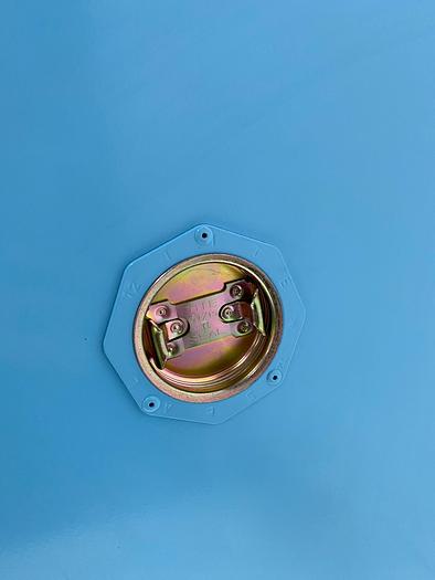 Used JustRite 890402 4 Gallon Blue Acid Cabinet 17"x 22"x 17" Manual Close