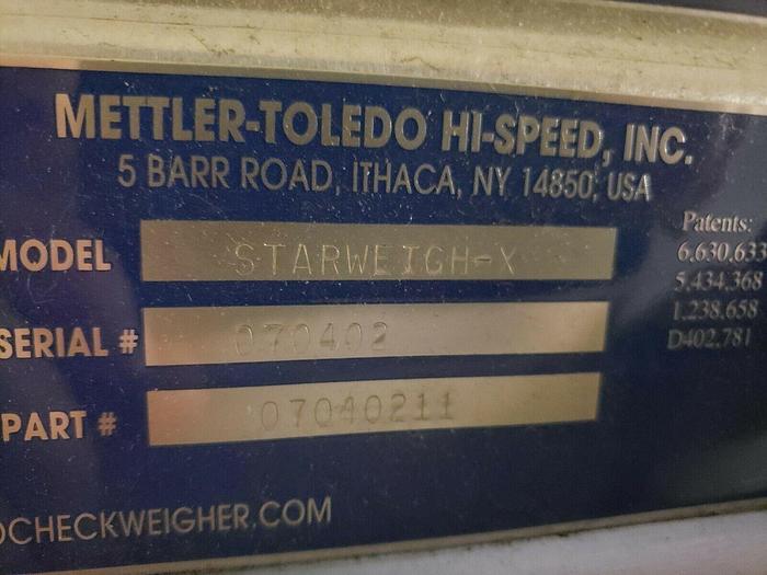 Used Mettler Toledo Checkweigher Starweigh-X check weigher