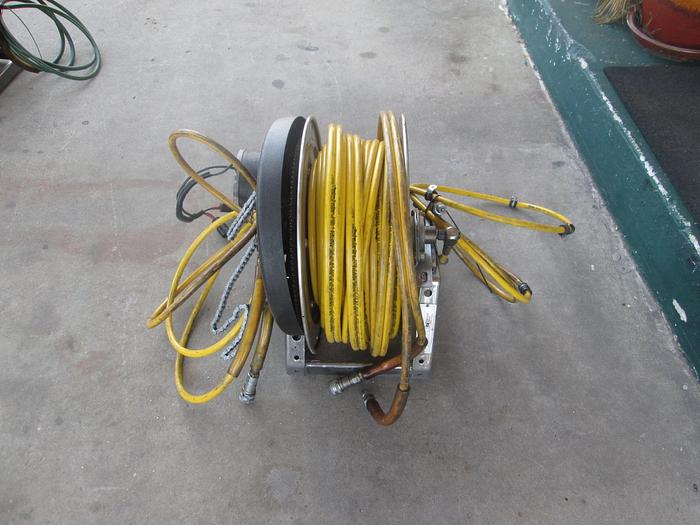 Used Hanney Reel Jaws of Life 100' Hydraulic Hose Reel With Motor
