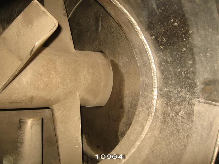 Used Impco 500 Single Shaft Mixer, 24" Inlet And Outlet, 92" Long Body, Side Discharge #10964