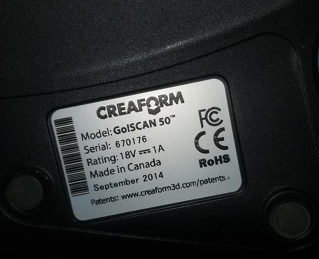 Used 2014 Creaform Go Scan 50