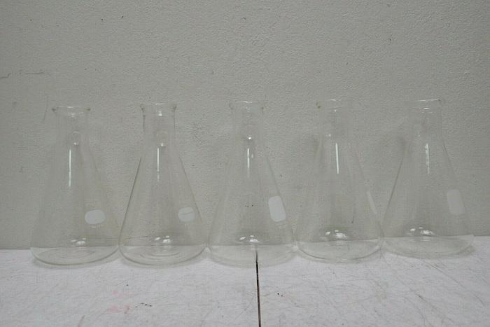 Used Lot of 5 Pyrex 5340 500mL Glass Filter Flasks