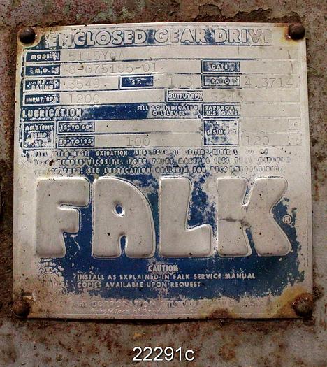 Used Falk 5115Y0A Parallel Shaft Gear Drive, 4.3714/1 Ratio #22291