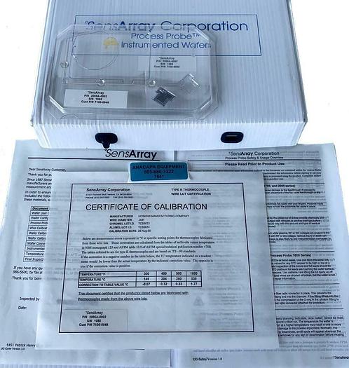 Used SensArray, KLA Tencor 2005A-0002 Single Process Probe Instrumented Wafer (7641)W