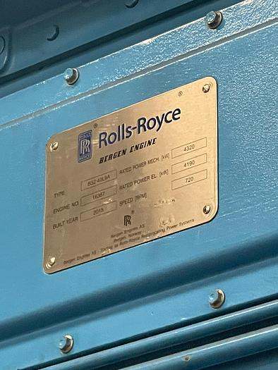 Rolls Royce Bergen B32:40L9A New engines Built 2015