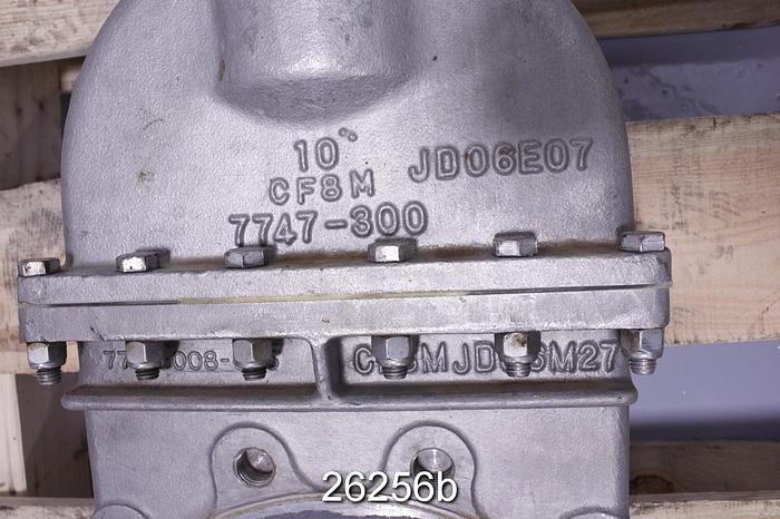 Used Velan Air Operated Knife Gate Valve, 10", 316 Stainless Steel Body And Gate #26256