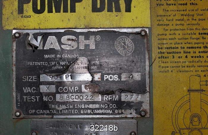Used Nash 904 P1 Vacuum Pump #32218