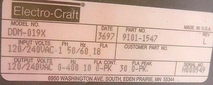 Electro-Craft DDM-019X