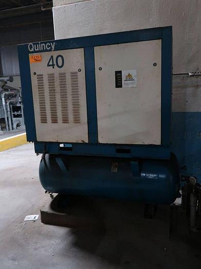 Used QUINCY 40 ROTARY SCREW AIR COMPRESSOR