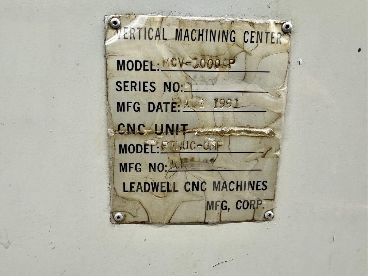 Gebraucht 1991 LEADWELL MCV-1000AP