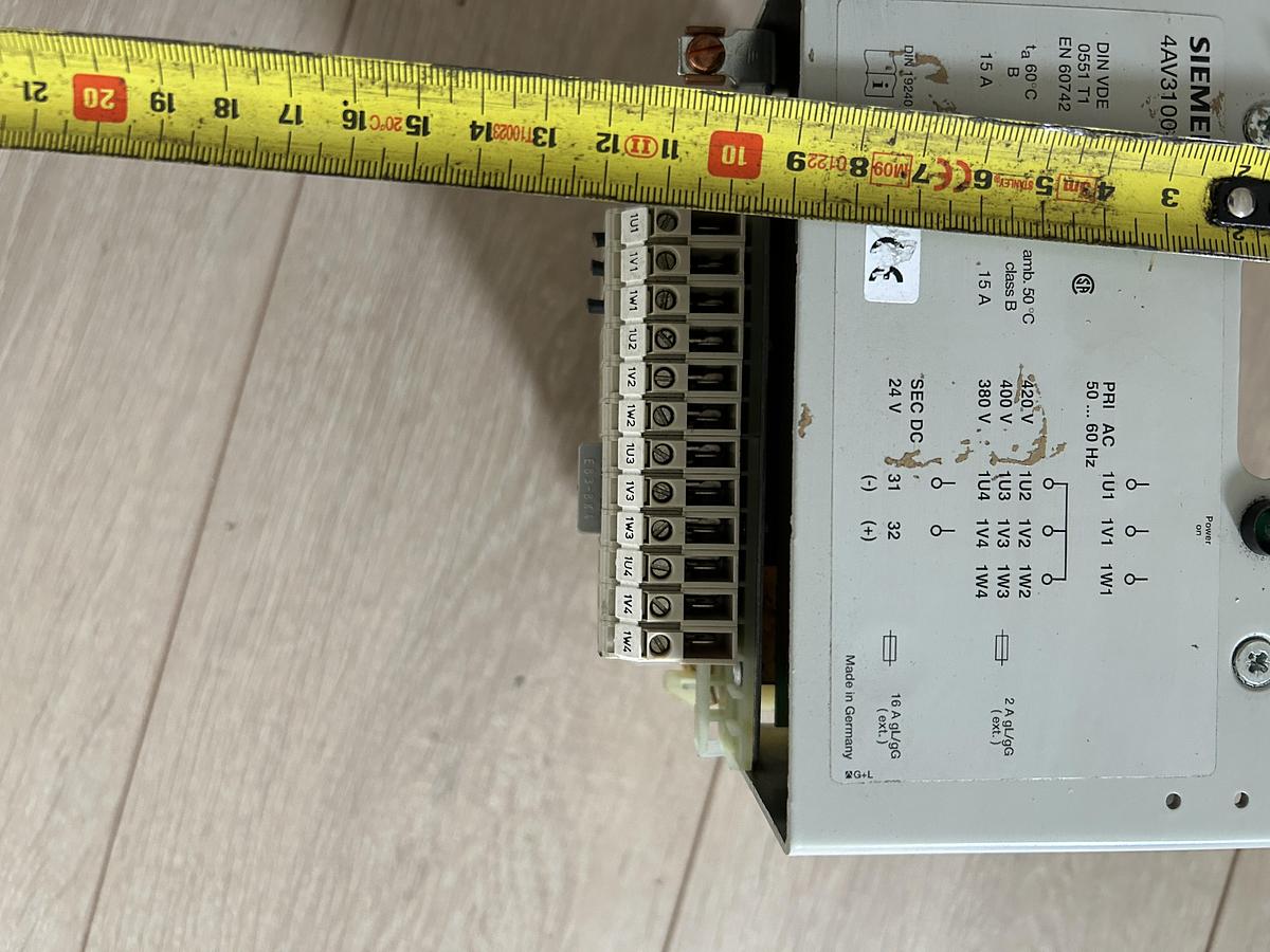 Used SIEMENS 4AV3100-2AB Simodrive Transformer