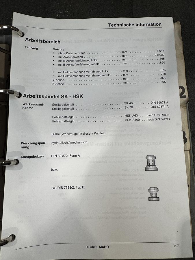 Used 2004 DECKEL MAHO DMF250 Linear