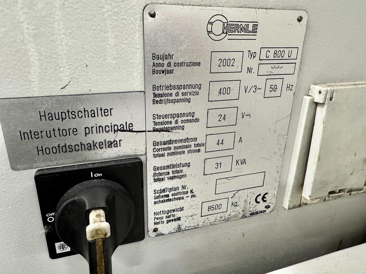 Used 2002 HERMLE C800U