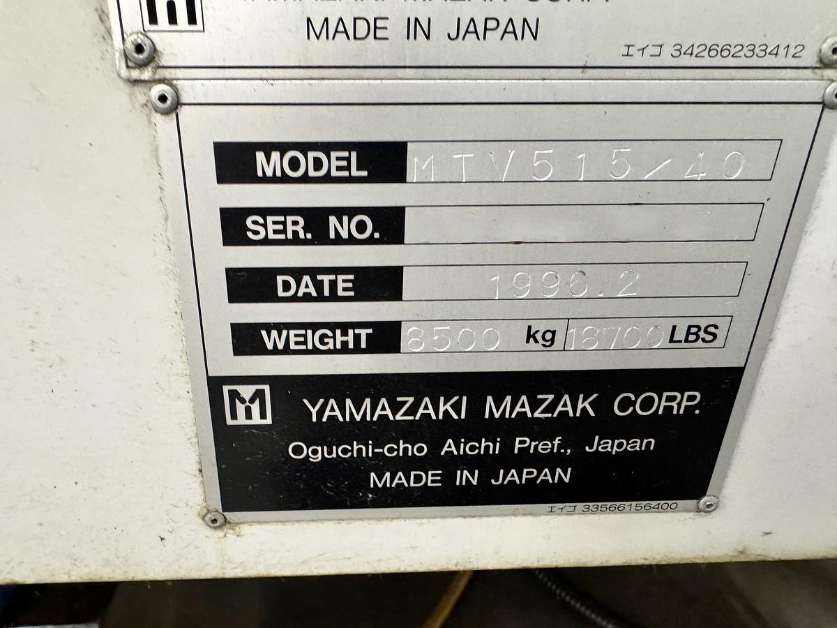 Used 1996 MAZAK MT-V-515/40