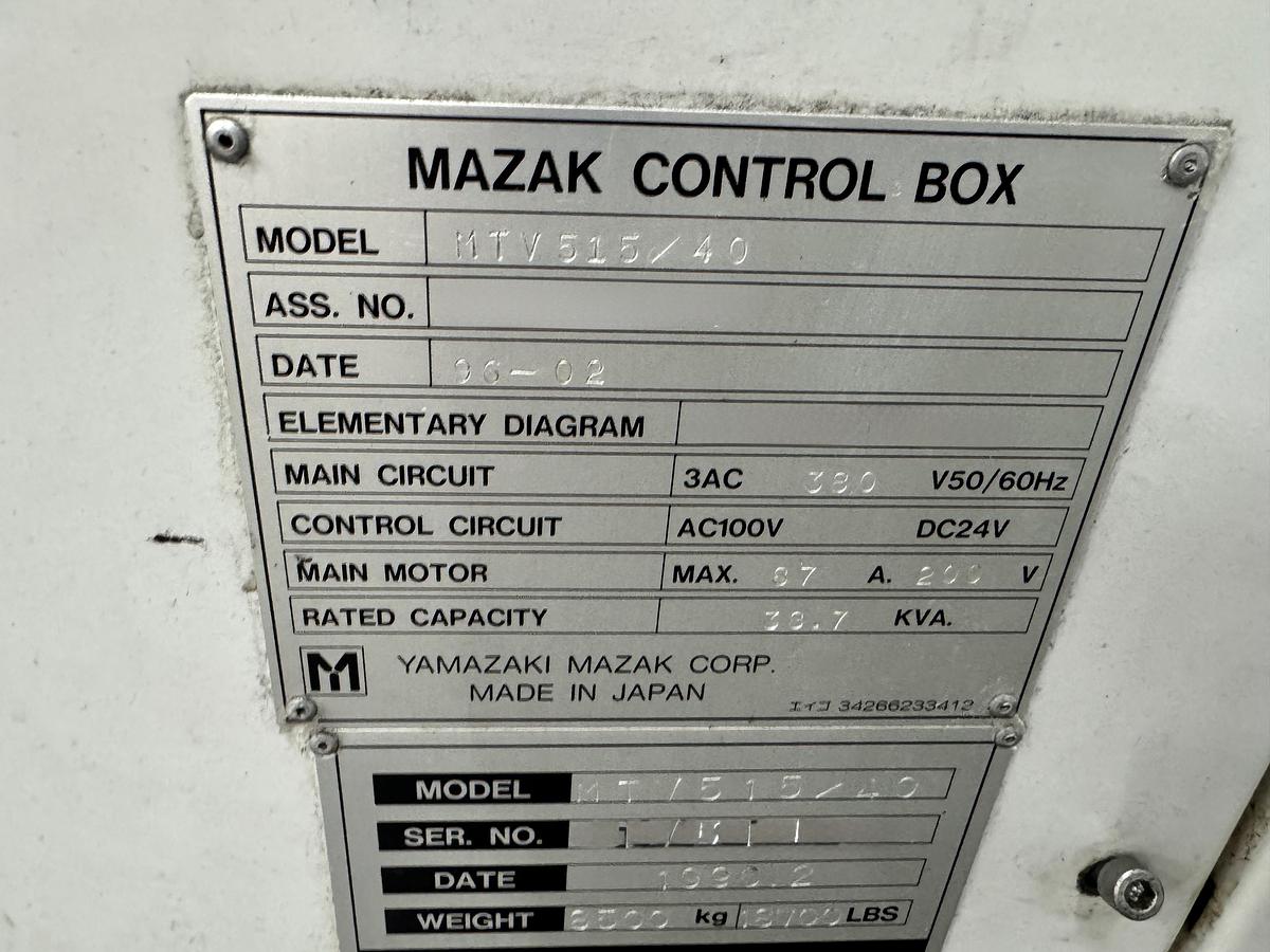 Used 1996 MAZAK MT-V-515/40