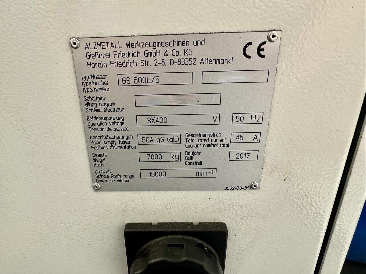 Gebraucht 2017 ALZMETALL GS600 E/5