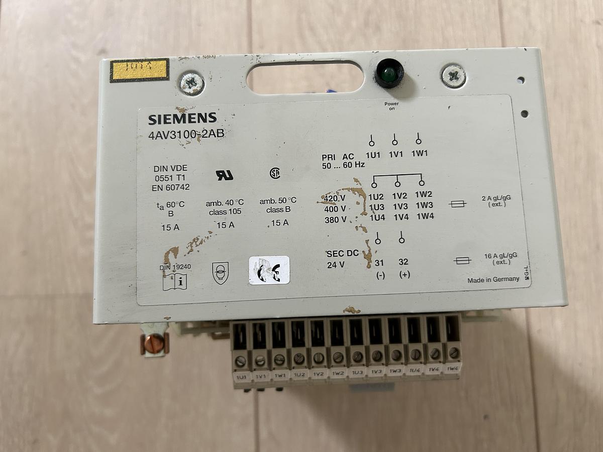 Used SIEMENS 4AV3100-2AB Simodrive Transformer