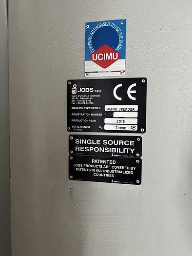 Used 2015 JOBS GRAND SPEEDER CNC Gantry-Type Milling Machine