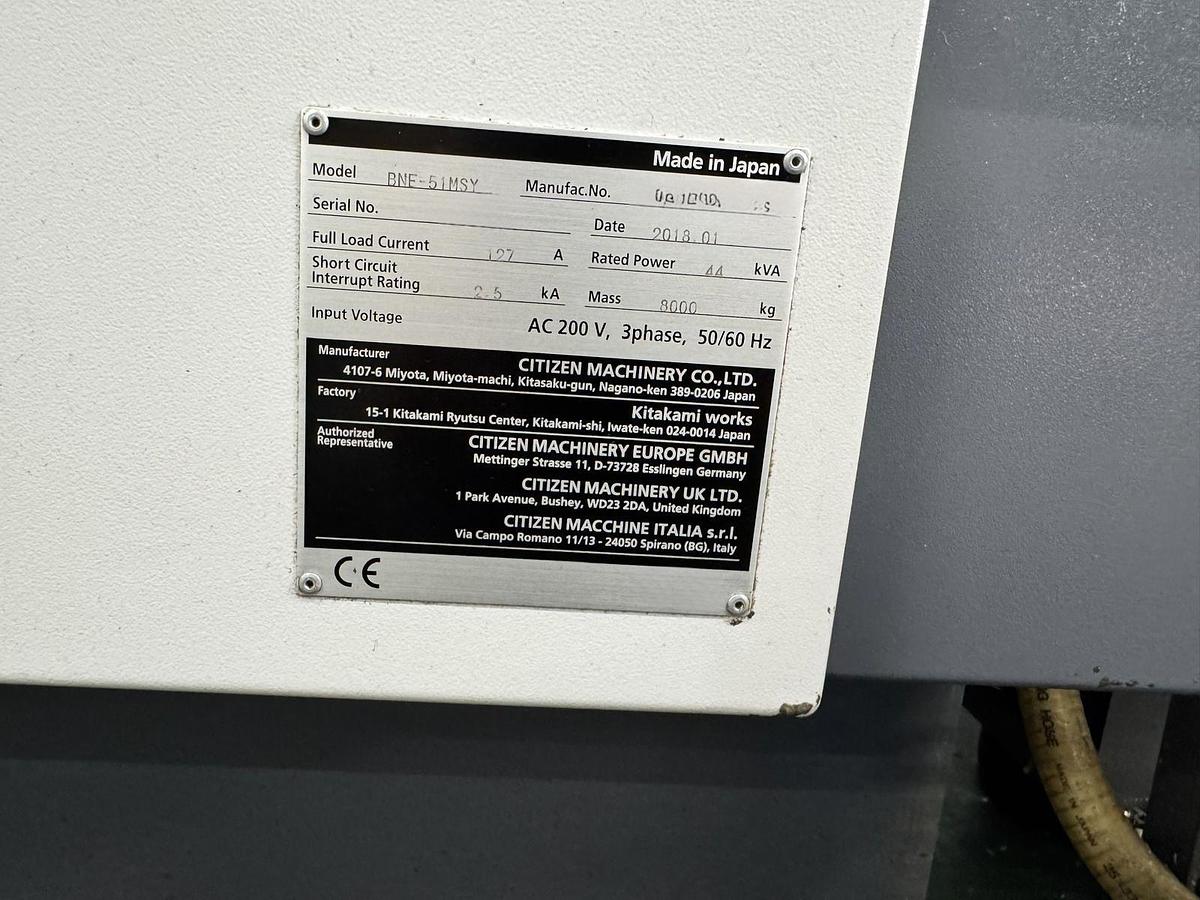 Used 2018 MIYANO BNE-51MSY
