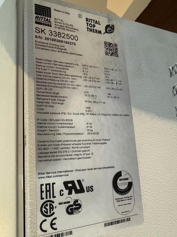 Used RITTAL SK3382500 Cooling unit