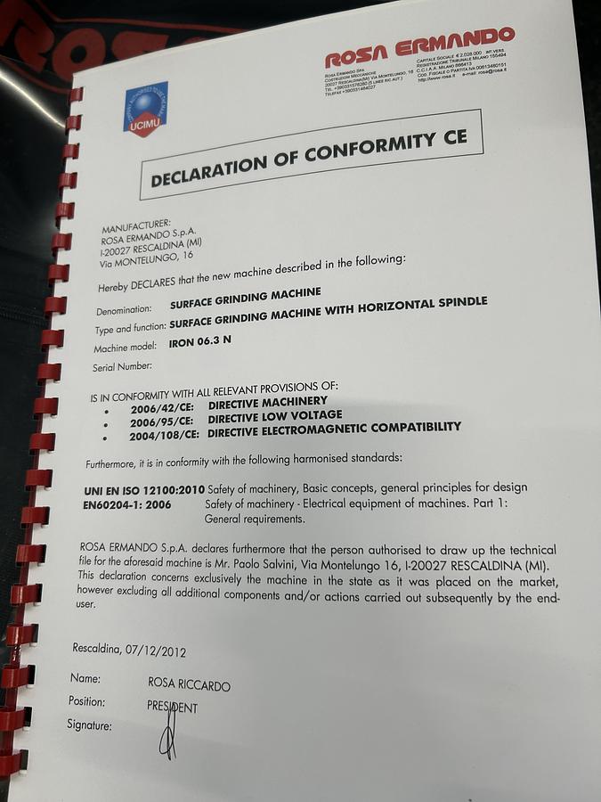 Used 2012 ROSA LINEA IRON 06.3 N