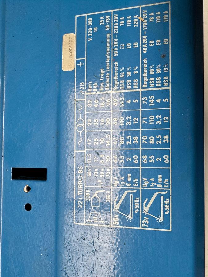 Used BROWN Welder Type:221 Turbo BS