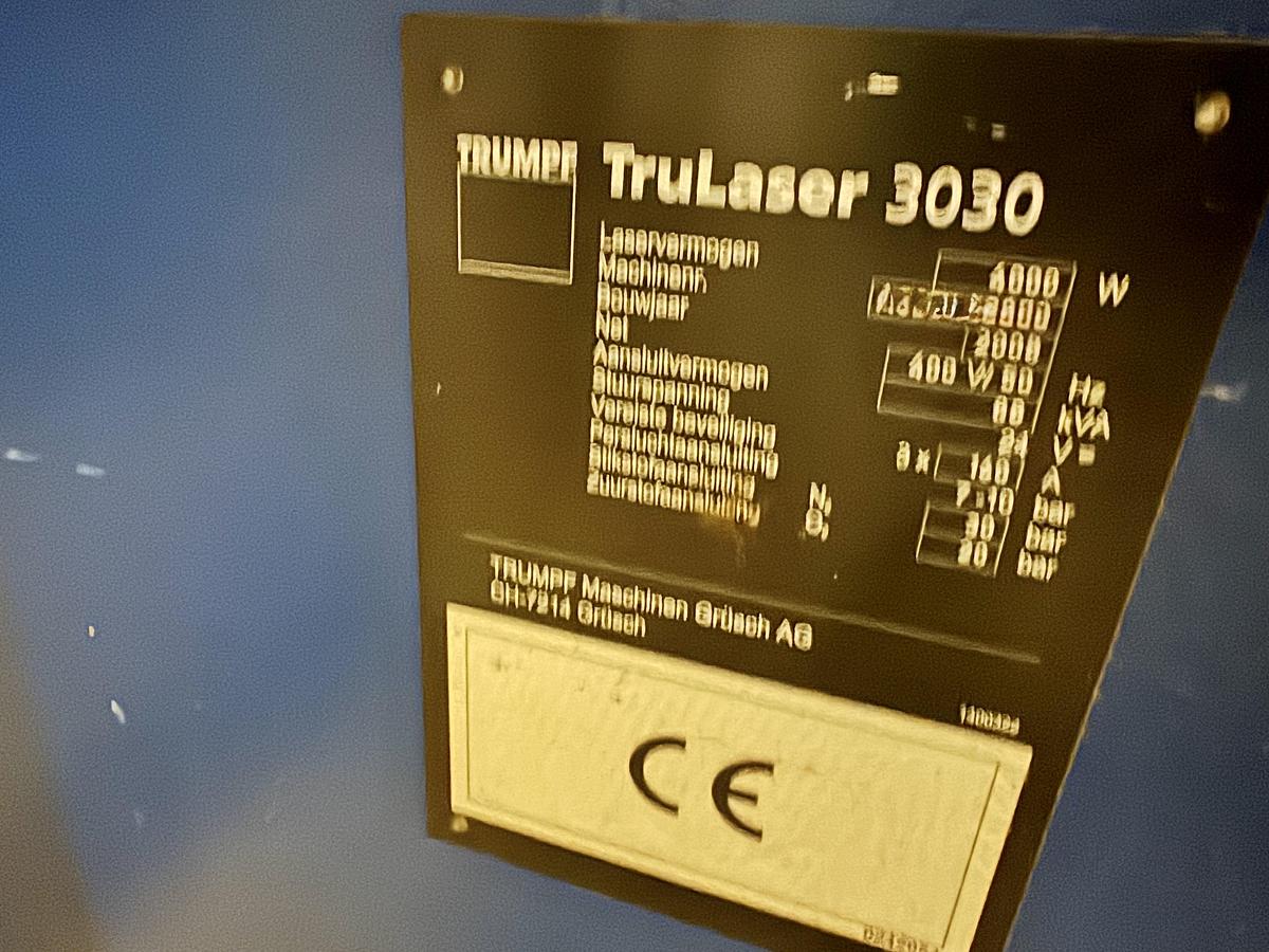 Used 2008 TRUMPF TruLaser 3030