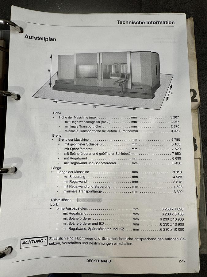 Used 2004 DECKEL MAHO DMF250 Linear