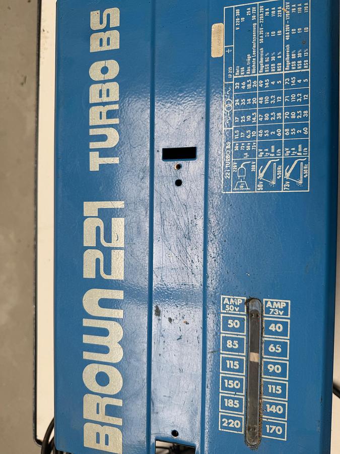 Used BROWN Welder Type:221 Turbo BS